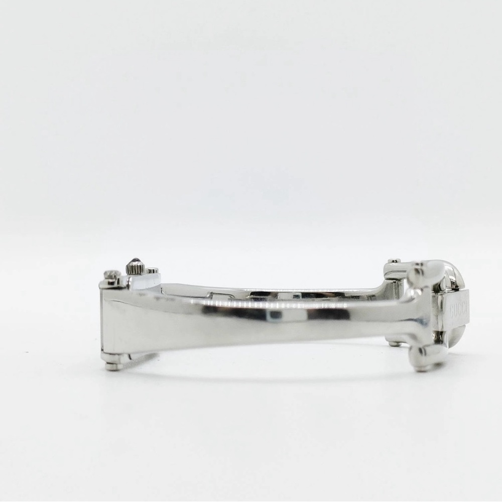 Gucci Silver And Black Rectangular Watch - image 3